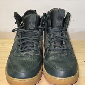 Nike Men's Forest Green High-Top Sneakers with Gum Sole